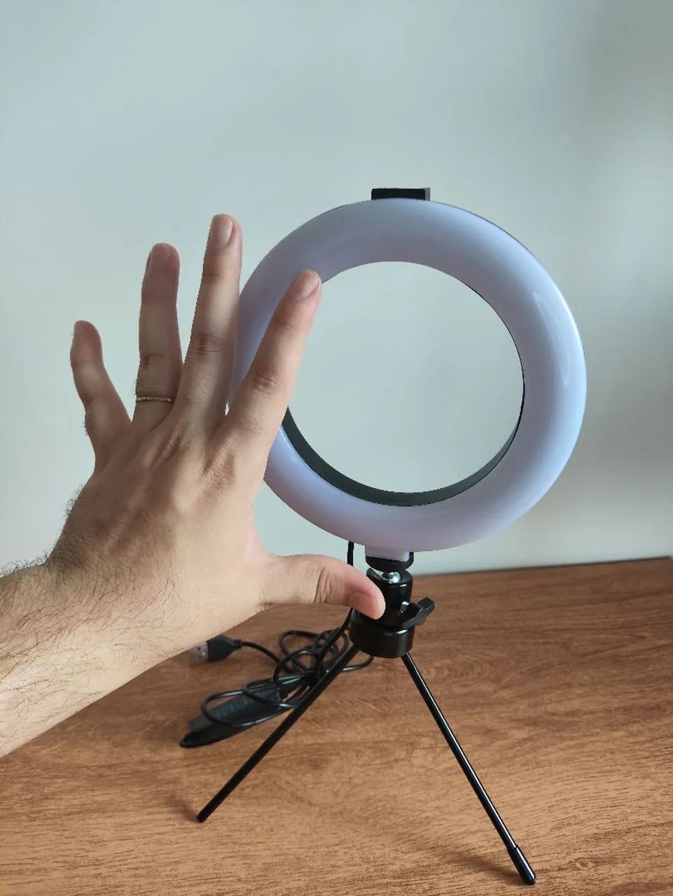 Ring Light e abajur de mesa - Foto 3