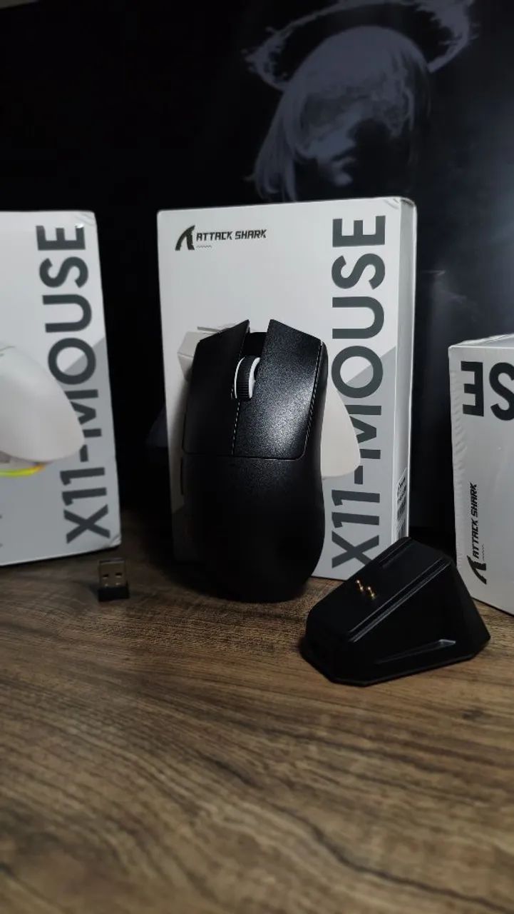 Mouse Sem Fio Attack Shark X11 Tri-Mode com Dock de Carregamento - Foto 3
