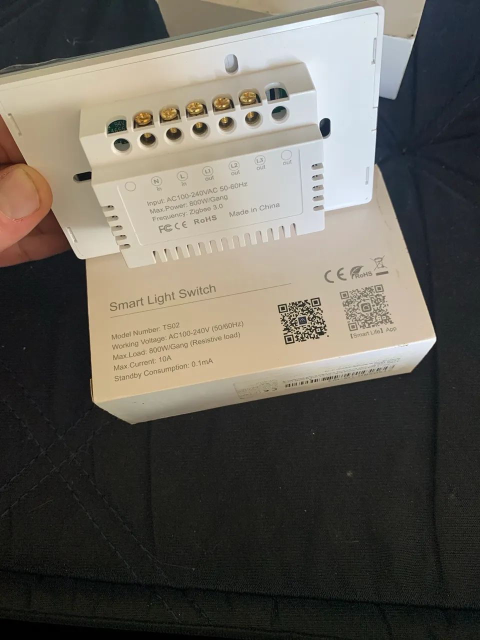 Interruptor inteligente zigbee 4x2 3 sessões branco - Foto 2