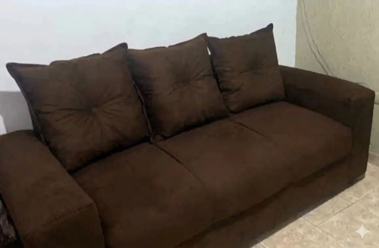 Sofá tradicional 3 lugares já com frete  - Foto 5