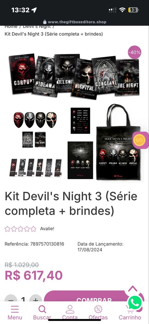 Box Livros Devils Nigth