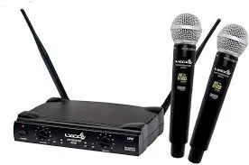 Microfone Sem Fio Lyco Profissional Duplo Uhf Uh02mm - Foto 2