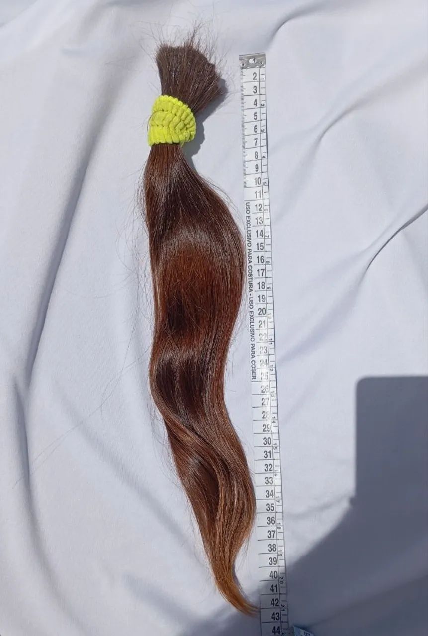 Cabelo Humano Natural Virgem Liso 42 cm - Bem Cuidado