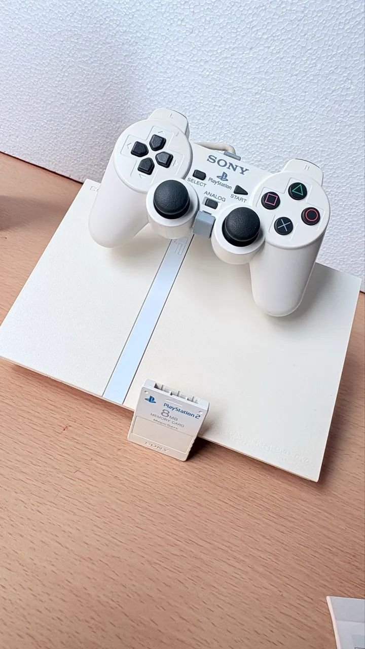PS2 Slim Ceramic White na caixa completo - Foto 2