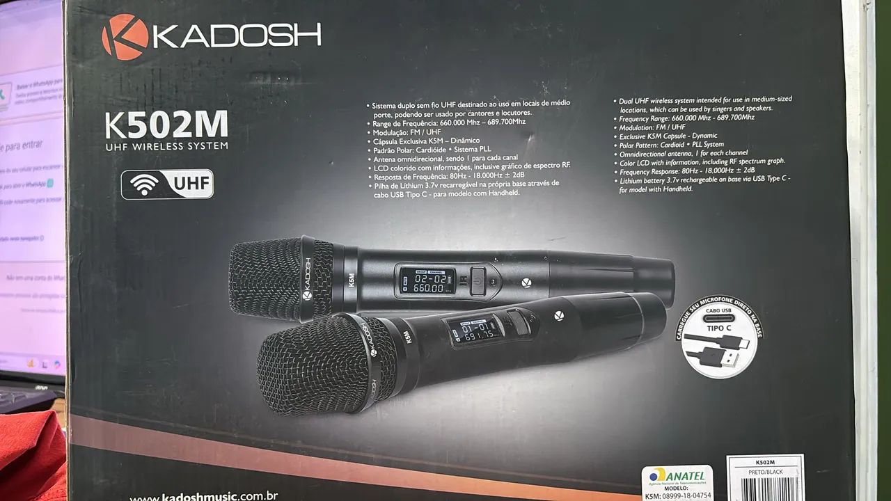 Microfone sem fio kadosh k502 - Foto 5
