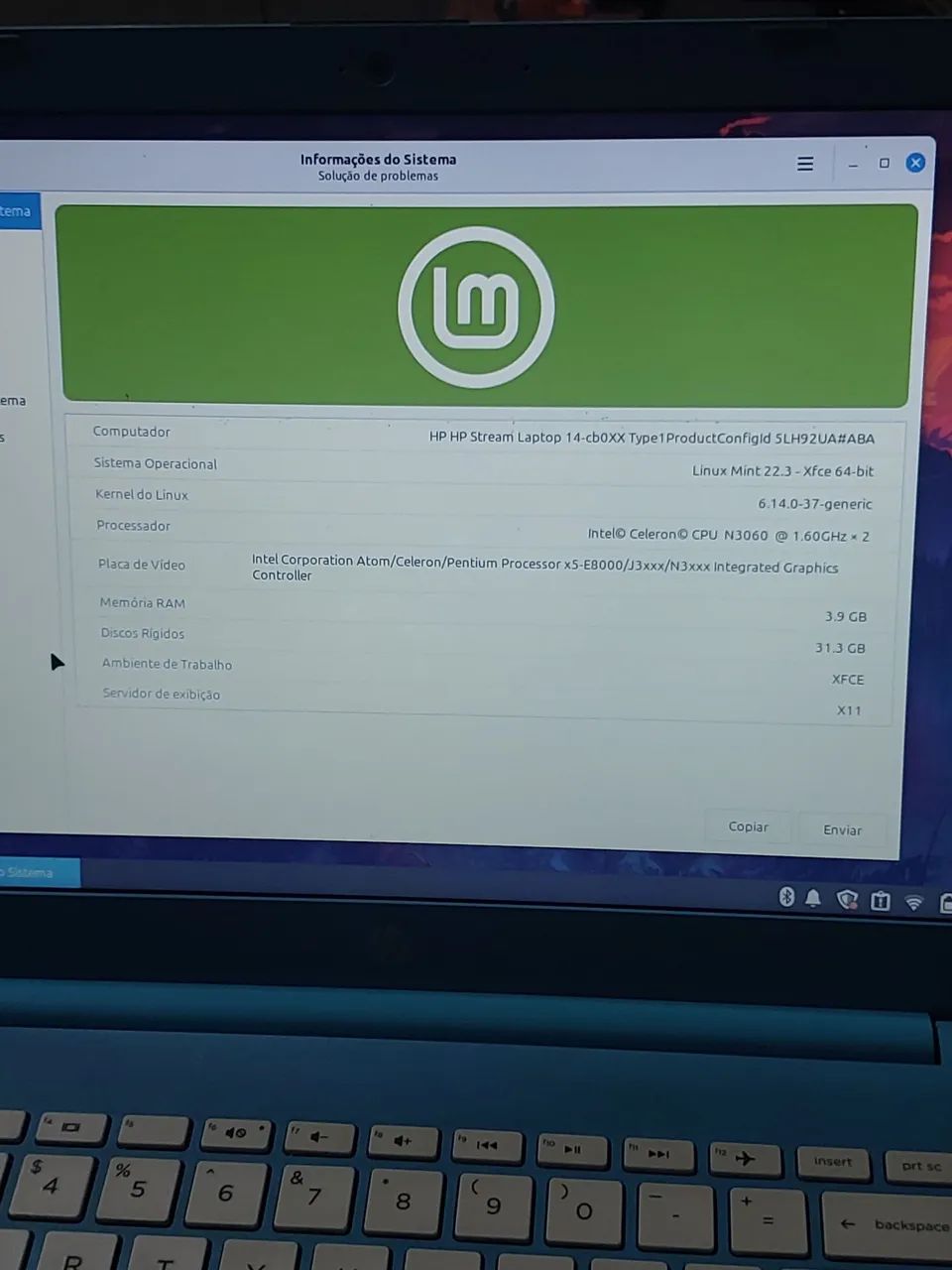 Notebook básico HP stream 