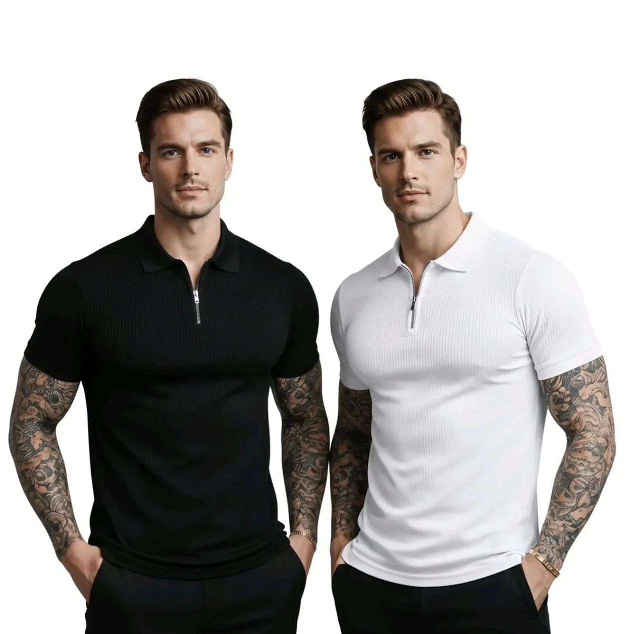 Kit 2 Camisas polos canelada (pronta entrega) - Foto 2