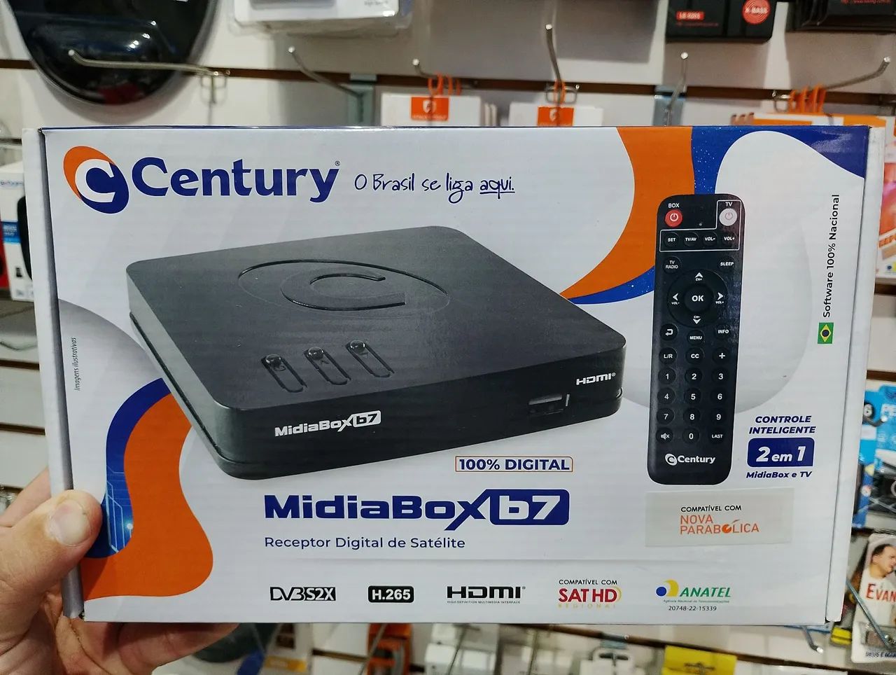 Parabólica century mídia box b7