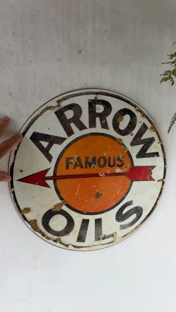 Placa antiga metal 