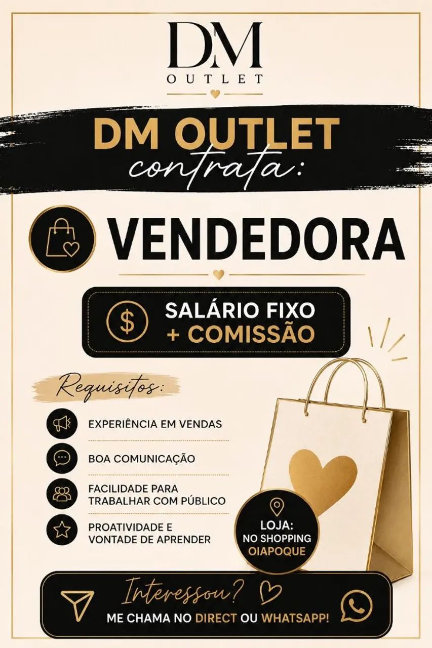 Vaga vendedora Shopping Oi Bh