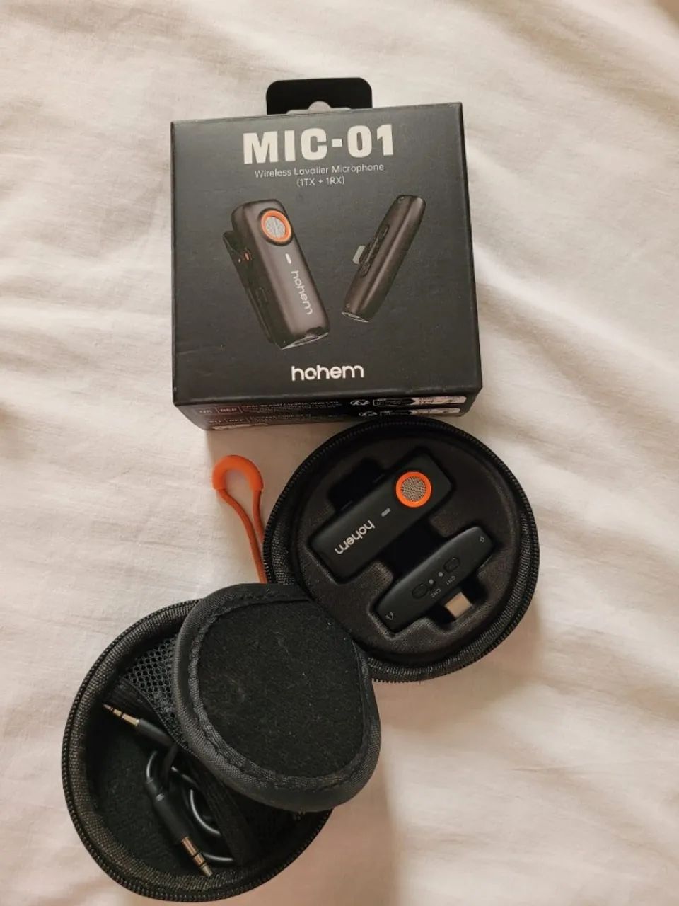Microfone de Lapela Sem Fio Hohem MIC-01 (USB-C) - Foto 4