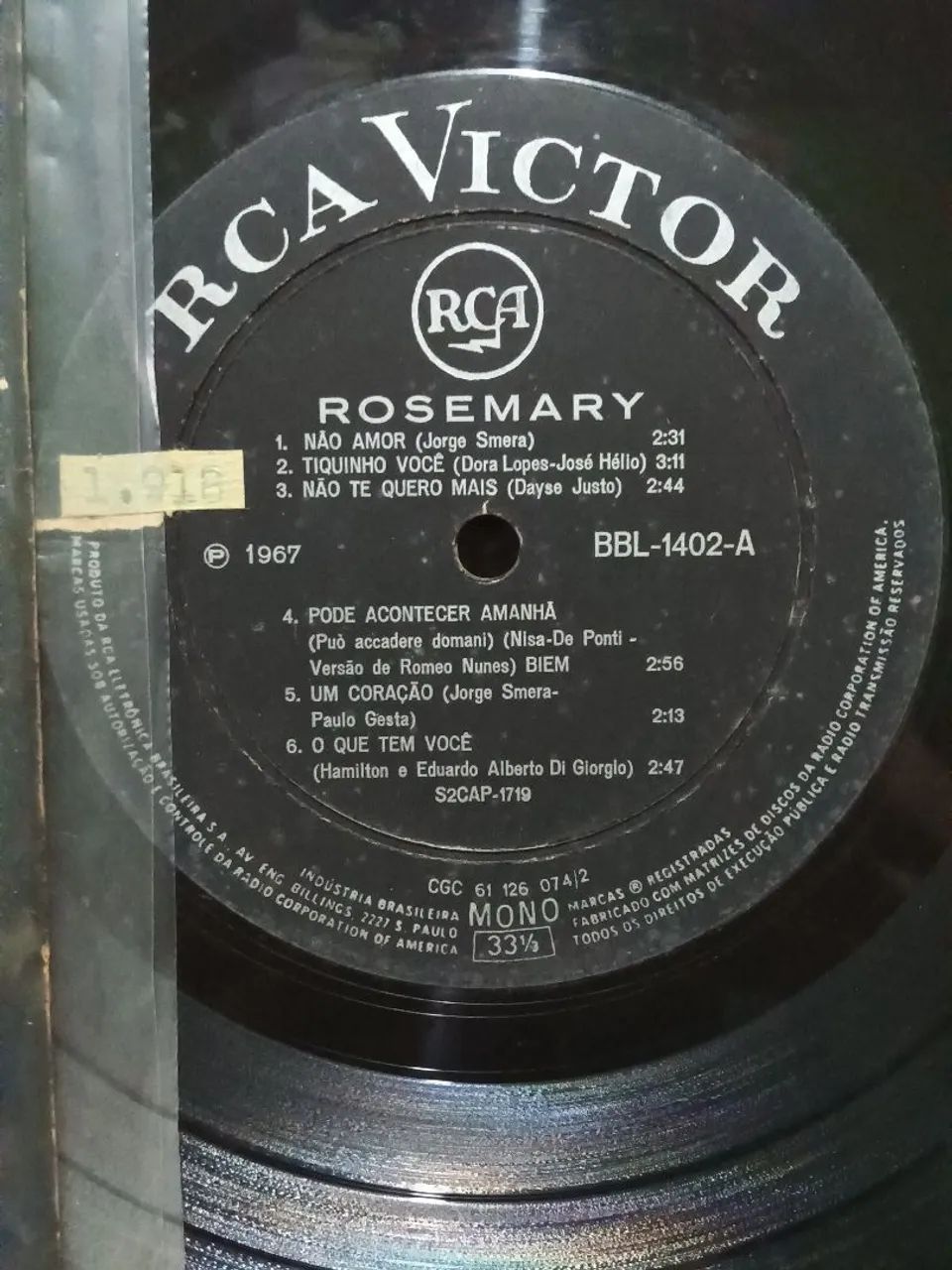LP vinil Rosemary/ RCA Victor 1967 - Foto 3