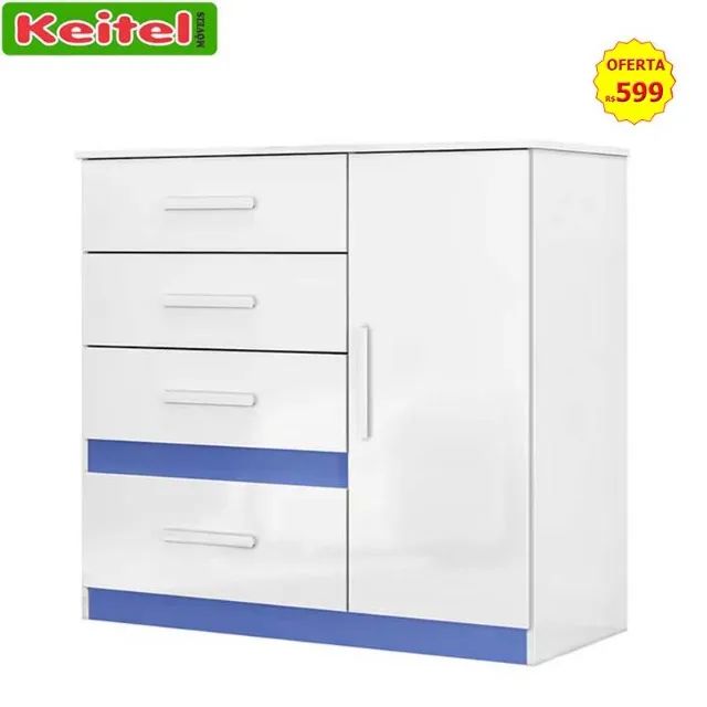 Cômoda Sapateira Vênus Branco / Azul 