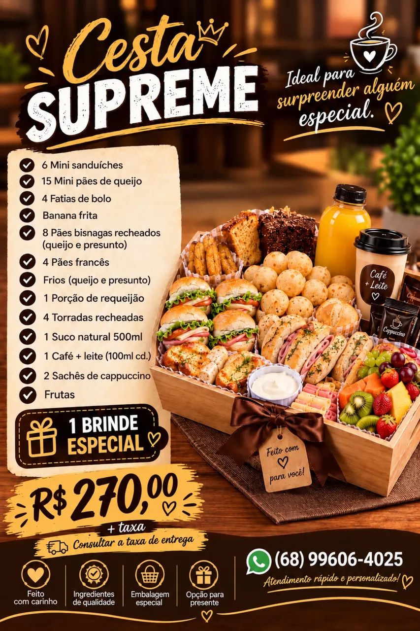 Cesta de café da manhã 