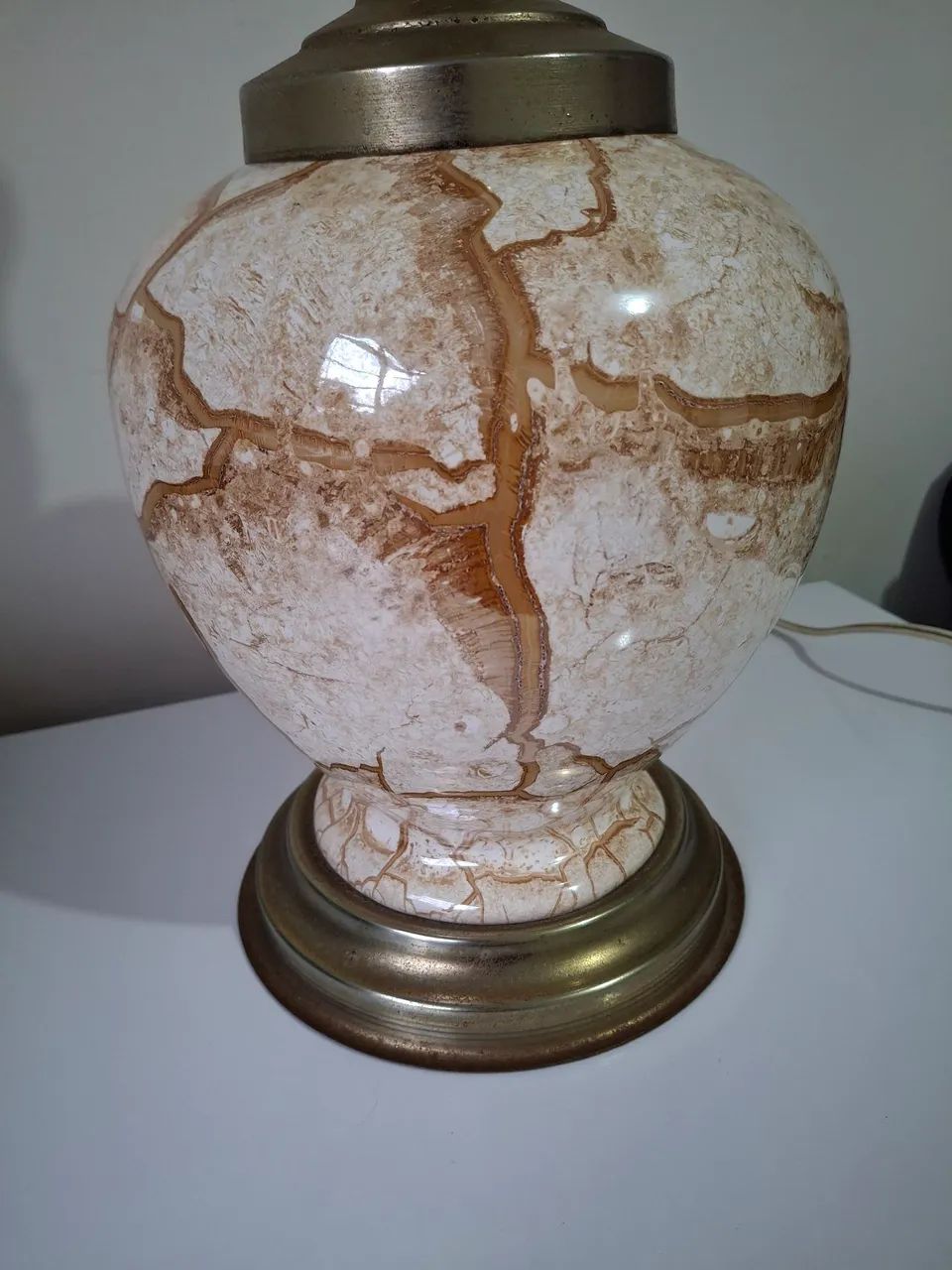Base de abajur em cerâmica antigo - Foto 2