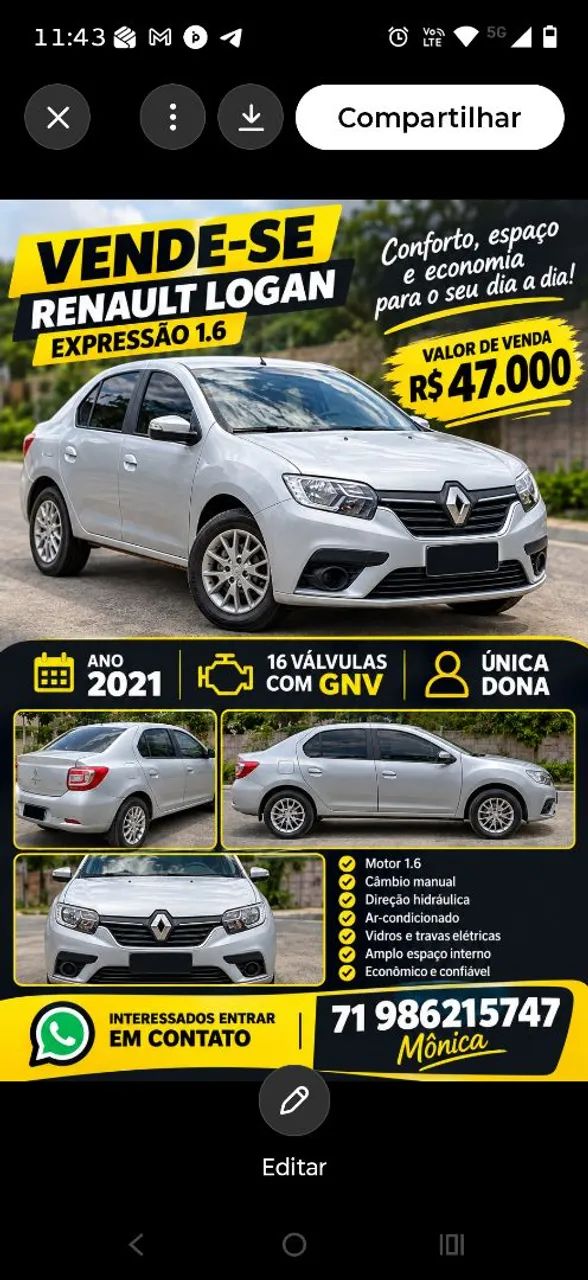 Renault Logan ZEN 1.6 16V 2021