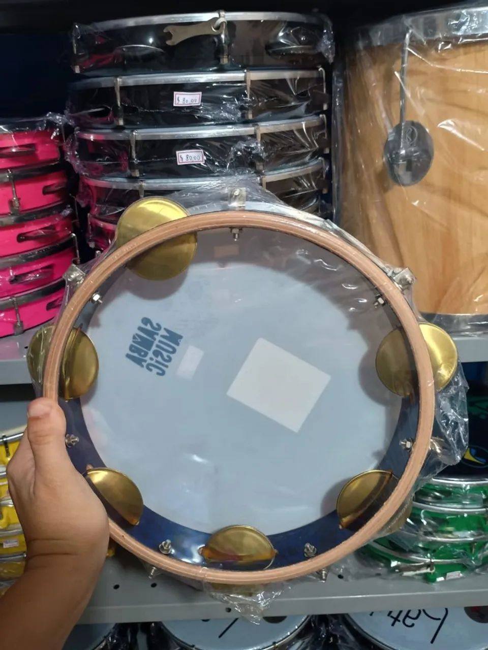 Pandeiros 10" polegadas profissional Madeira samba music na promoção  - Foto 3