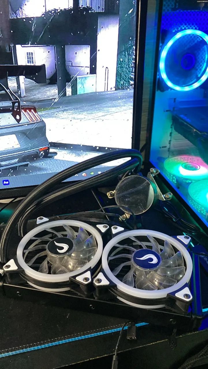 water cooler Cooler Master de 240 mm, com duas ventoinhas e iluminação RGB. - Foto 4