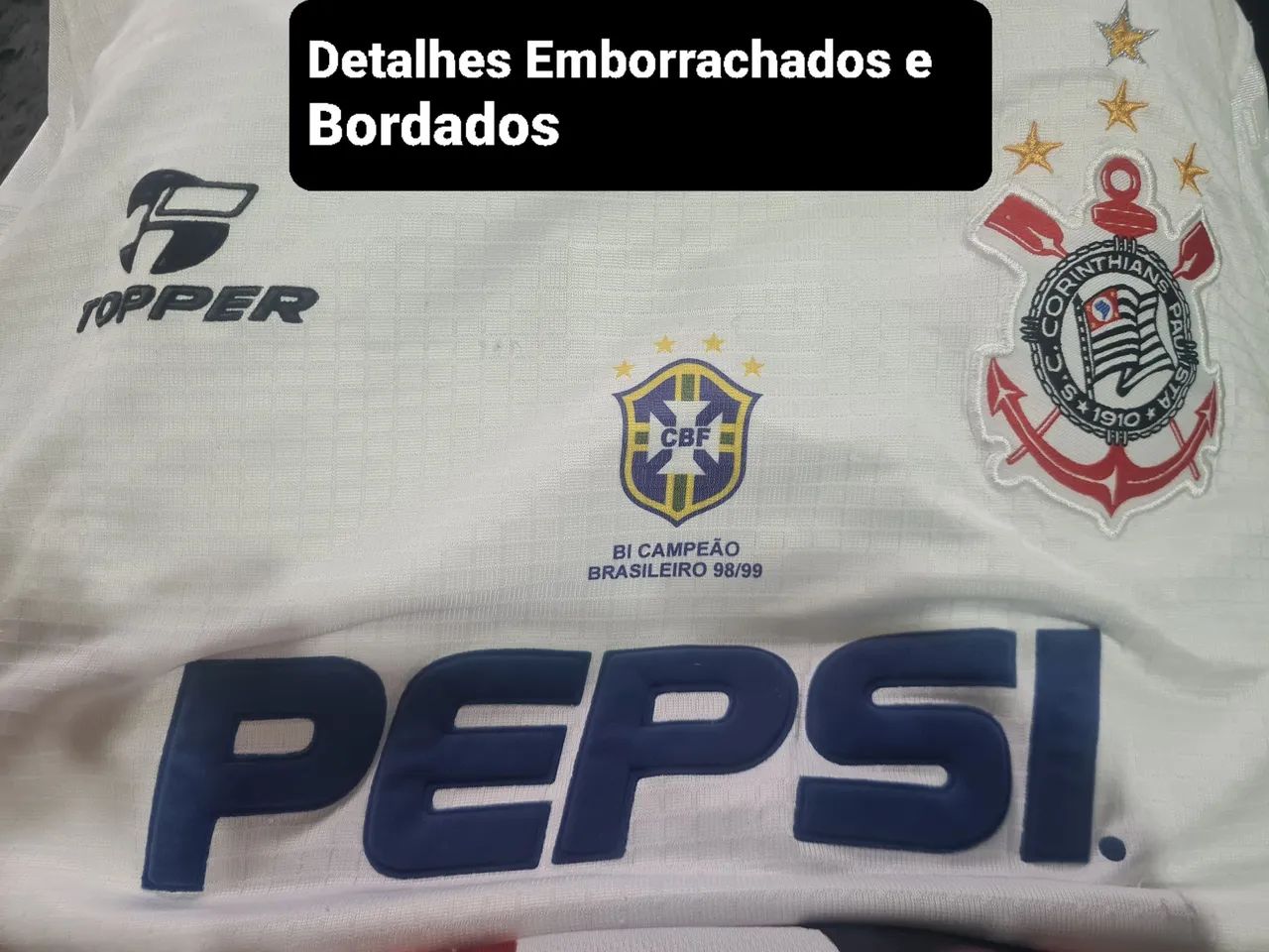CAMISA ORIGINAL DO CORINTHIANS USADA POR FREDDY RINCON NO ANO 2.000 (ORIGINAL TOPPER)