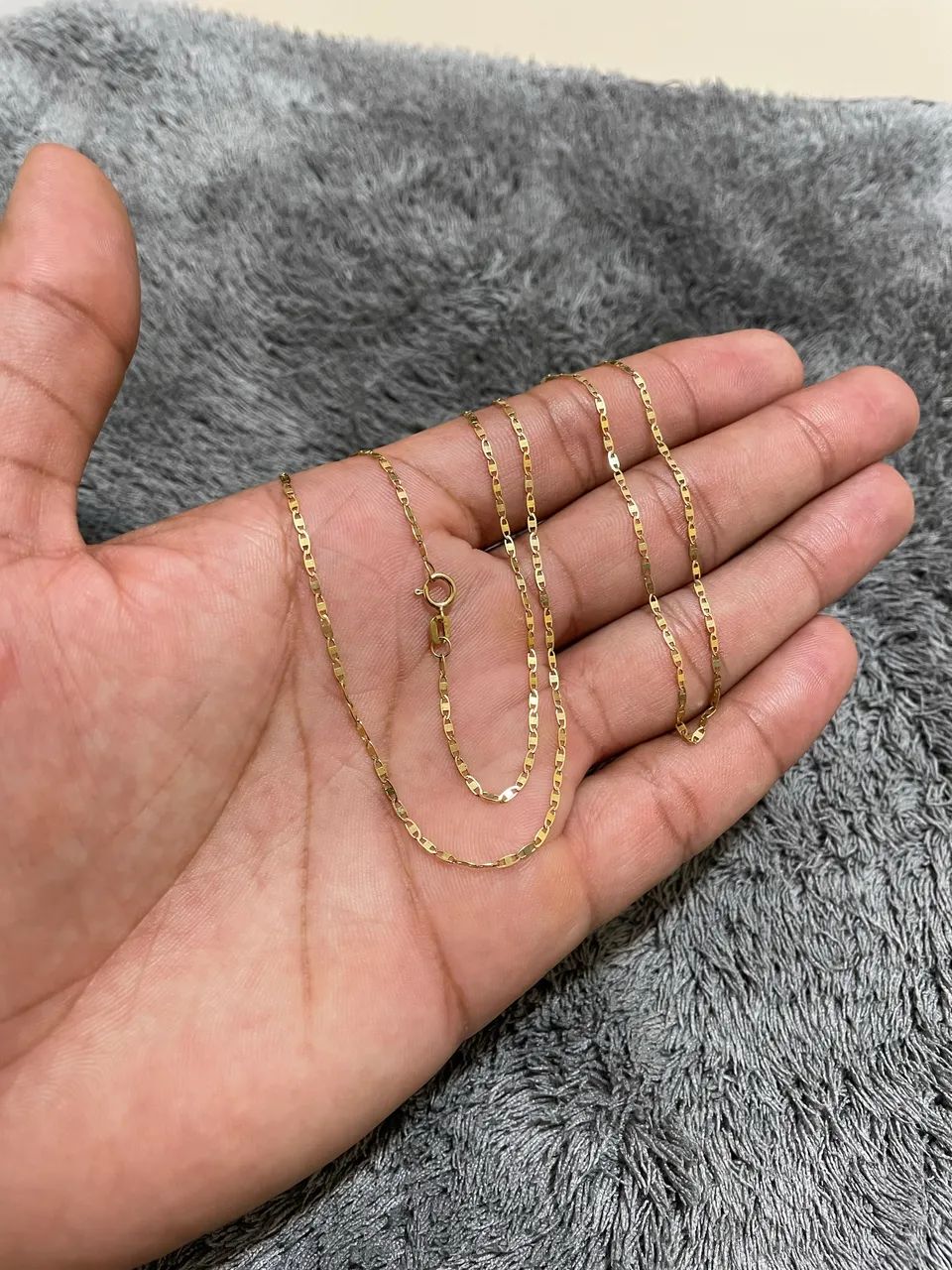 Corrente Piastrine feminina em Ouro 18k - Foto 2