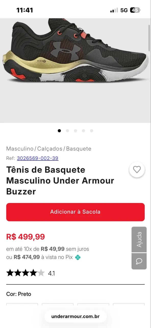 Tenis Under Buzzer Basquete - Foto 4