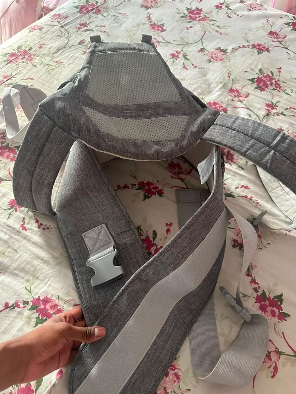Canguru para bebê Kababy - cinza - Foto 4