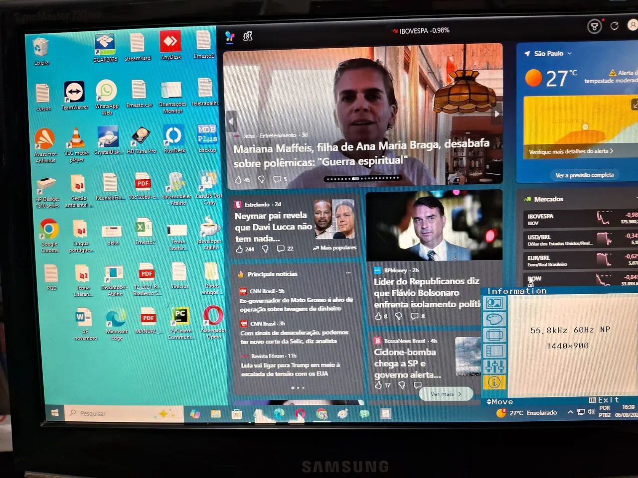 Monitor LCD Samsung 17 polegadas Vga - Foto 3