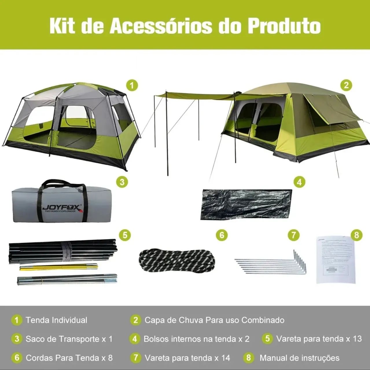 Barraca Camping Joy Fox Maçã Verde - Foto 5