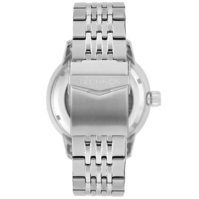 Relógio Technos Masculino Automático Skeleton Prata - G3265AS/1A - Foto 3