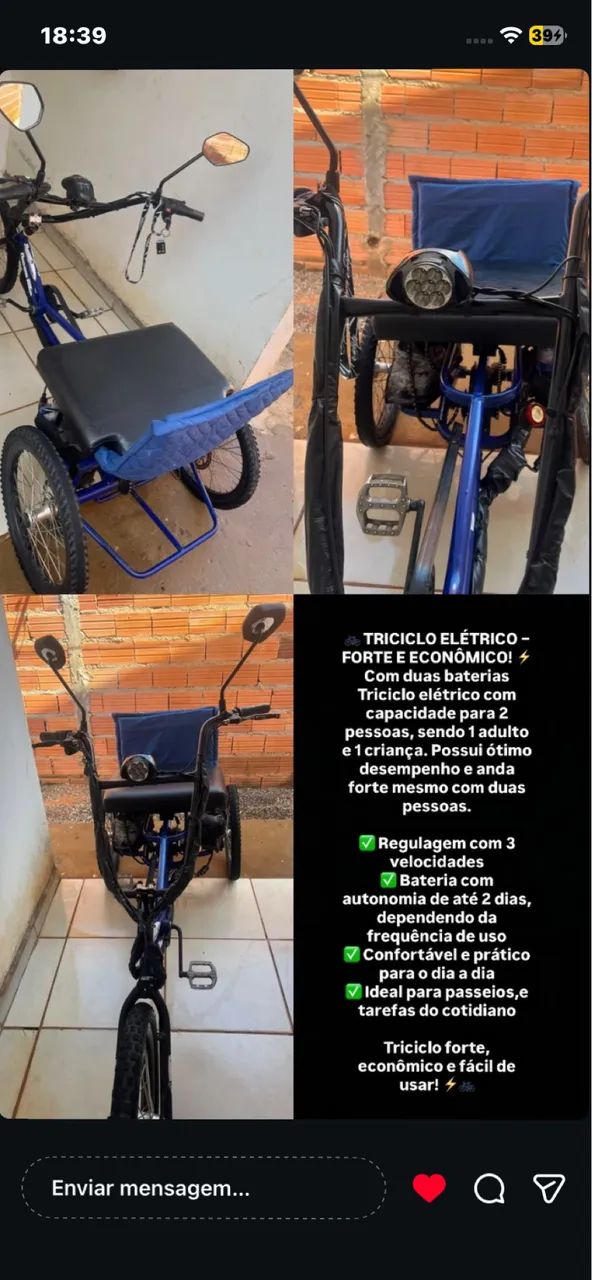 Triciclo elétrico 