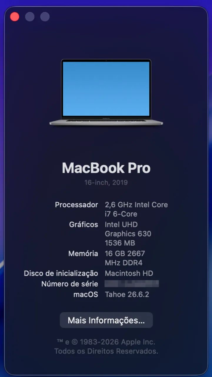 Macbook pro 2019, 16gb de Ram SSD 512gb - Foto 3