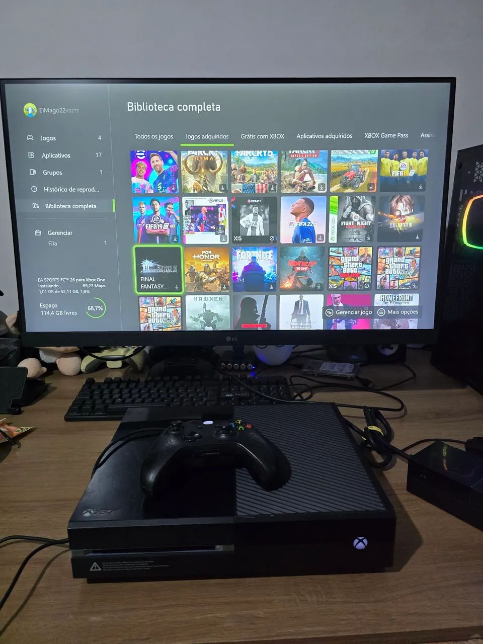 Xbox One + Conta com vários jogos - Foto 3