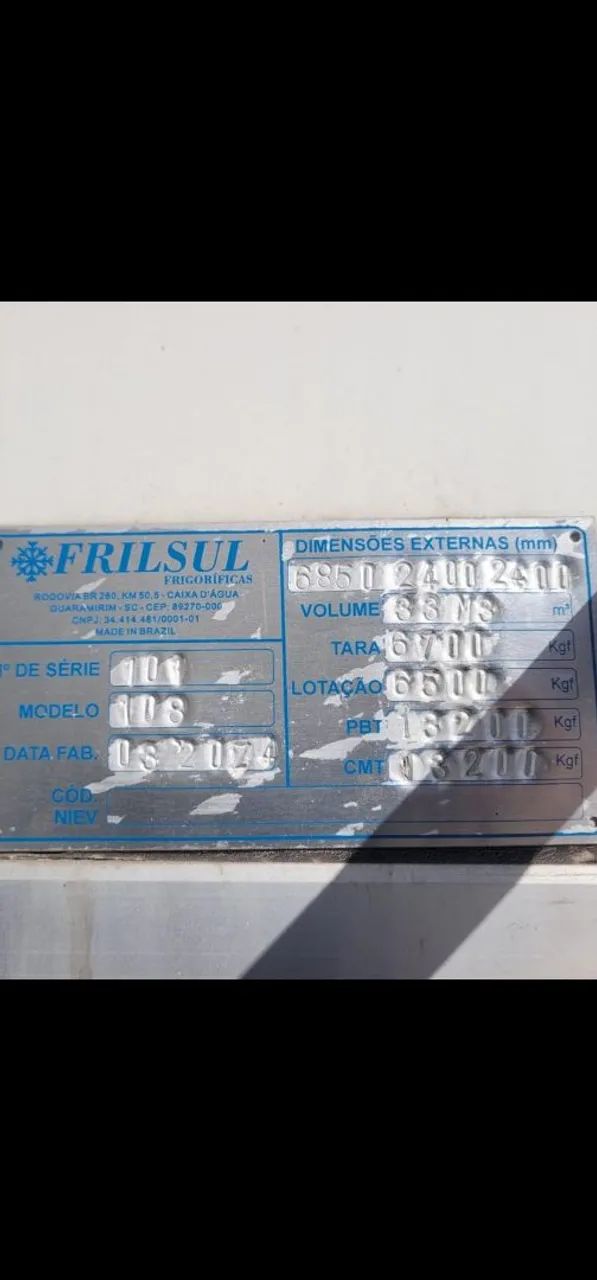 Baú Frigorífico Frilsul 33m³ 2023 - Acoplado Elétrico 24V - Foto 4