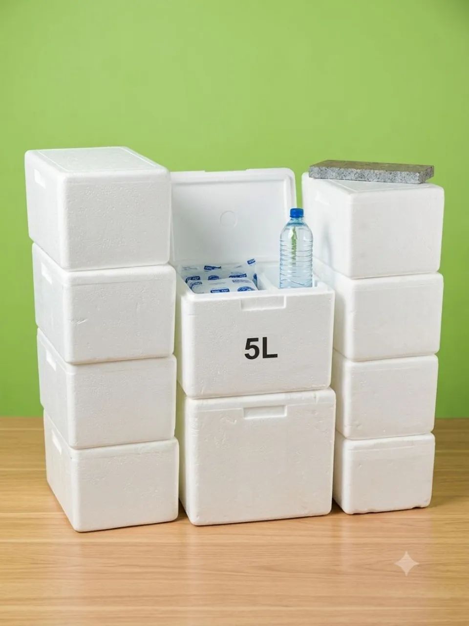 Cxs isopor  50, 5 e 1 litros - Foto 2