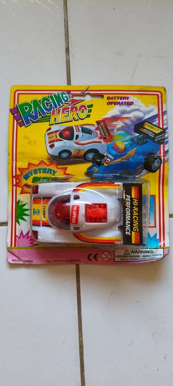 Carrinho eletrônico, provavelmente dos anos 90 - Racing Hero