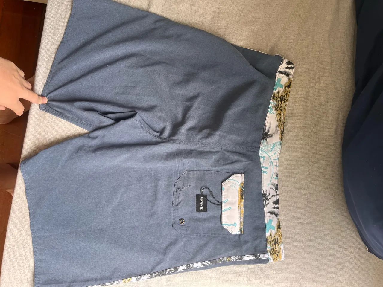 Short Hurley azul claro em ótimo estado - Foto 3