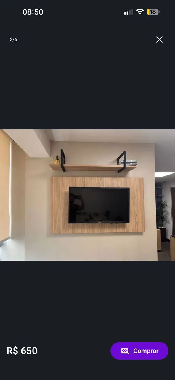 Painel de tv + prateleira 
