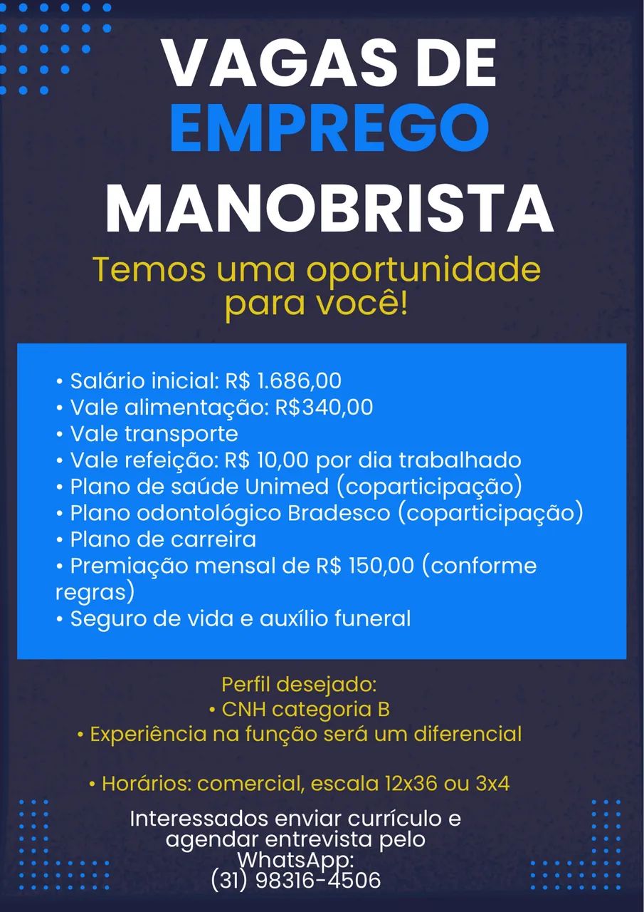 Oportunidade de emprego 