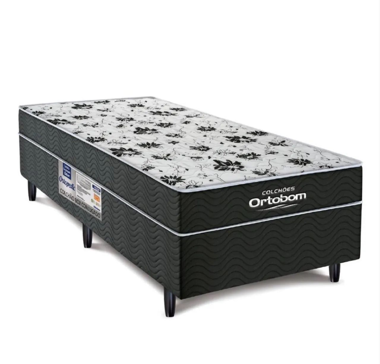 Cama box conjugada ortobom - perfeito estado