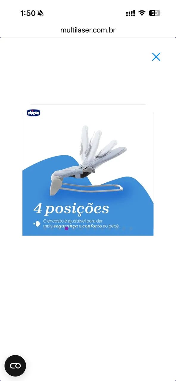 Cadeira Espreguiçadeira Chicco Balloon Regulavel  - Foto 3