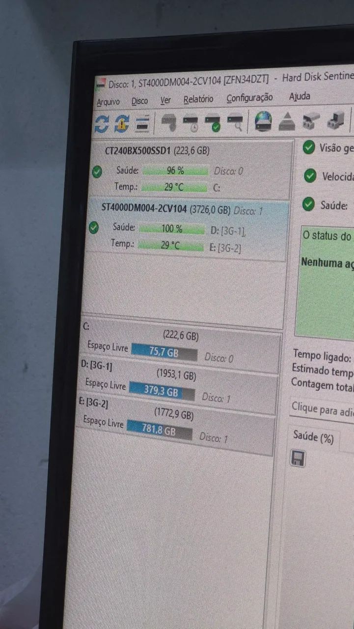 HD 4TB Seagate saúde 100% - Foto 3
