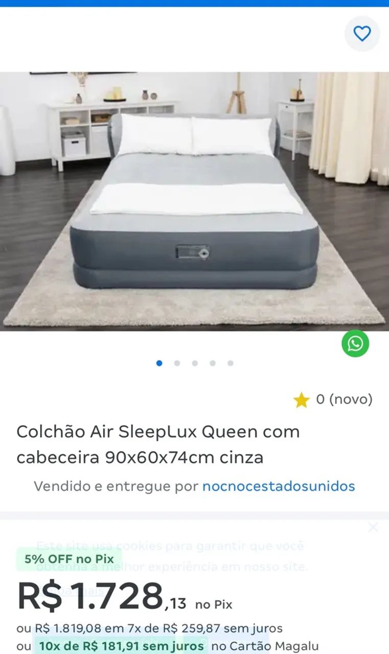 Colchão inflável ultra plush casal  - Foto 5