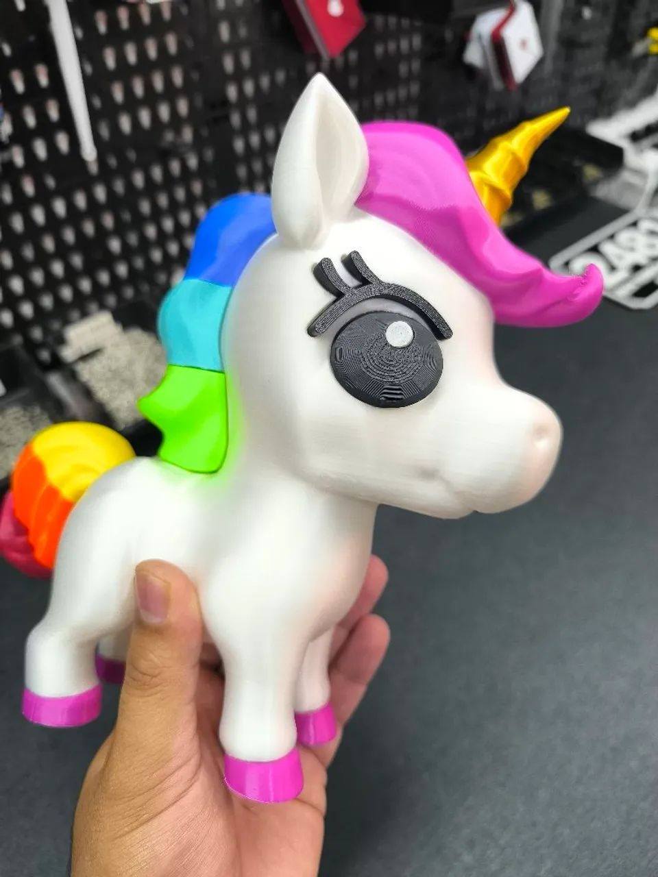 Unicórnio Colorido 20cm Decorativo - Impressão 3D - Foto 4
