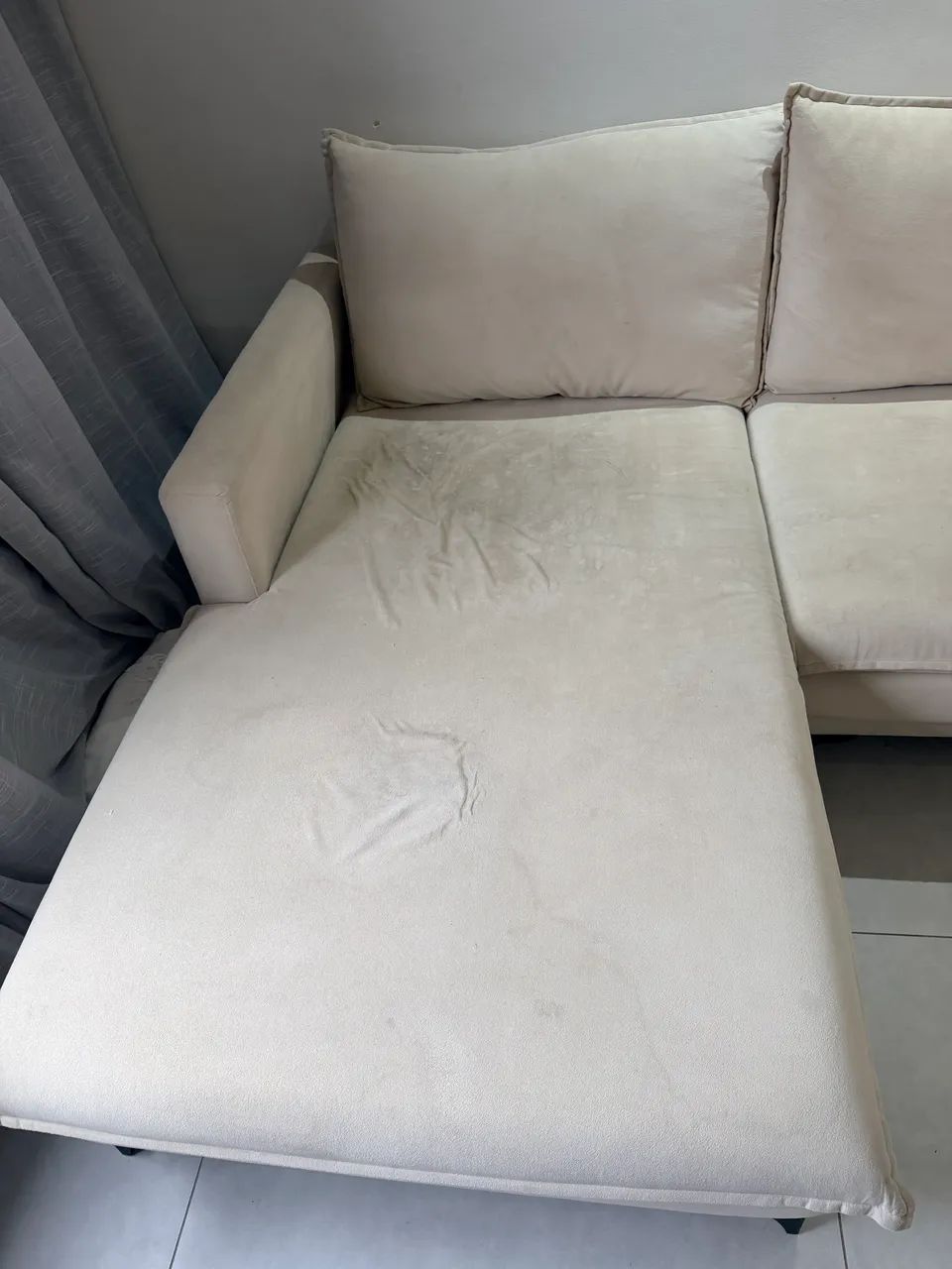 Sofá 5 pessoas suede