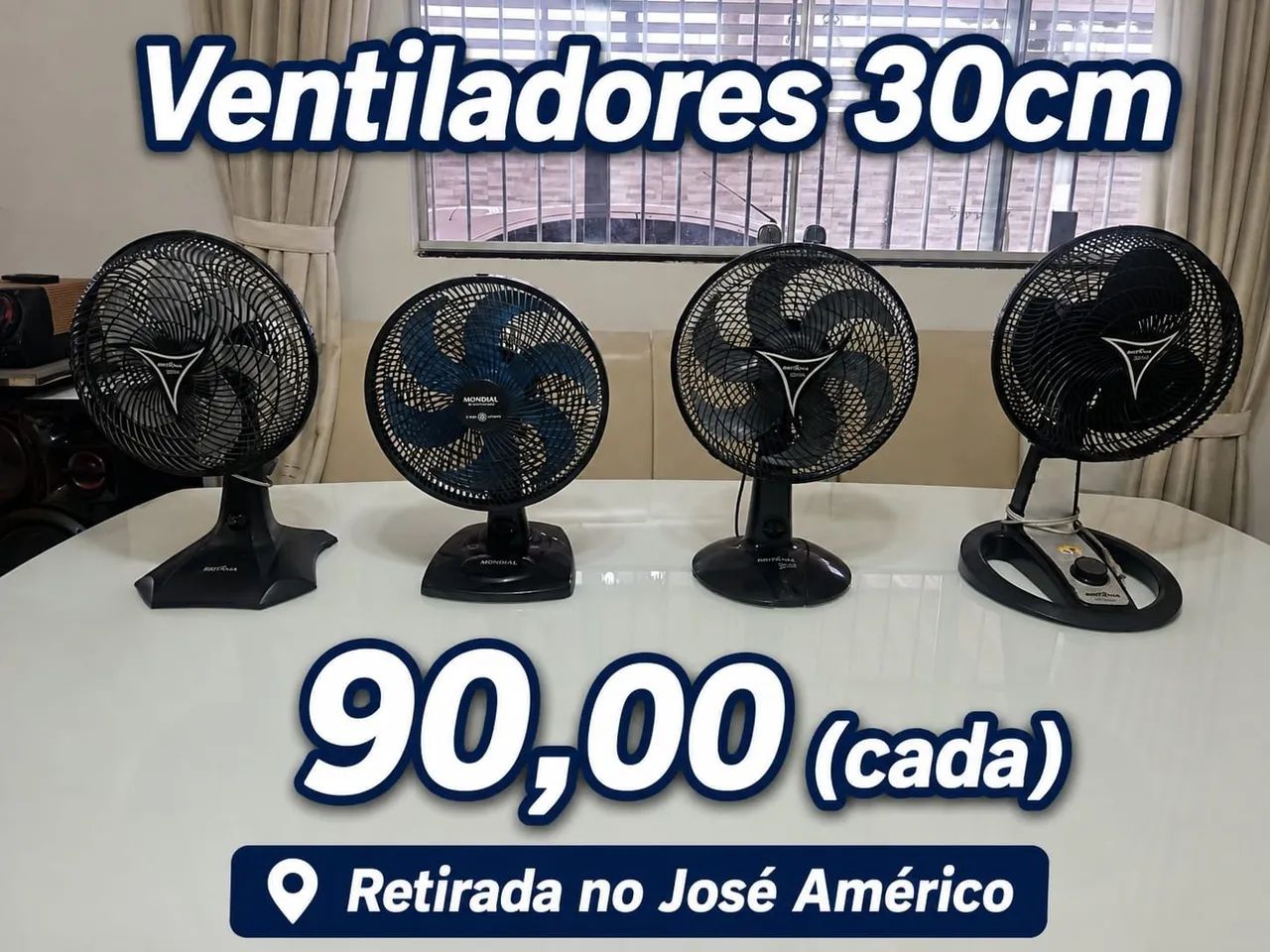 Ventiladores 30cm (usado) R$ 90,00 (cada)