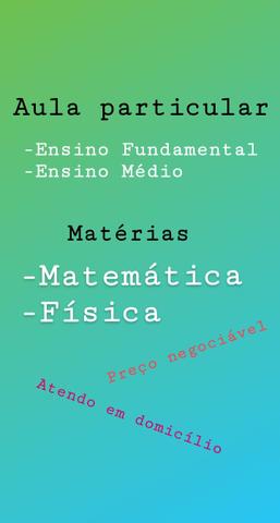 Aula particular de matemática e física
