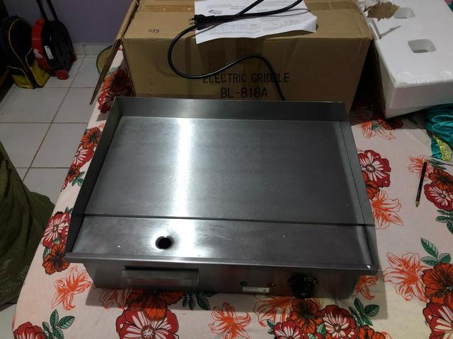 Vendo Chapa Eletrica inox nova , nunca foi usada - Foto 2