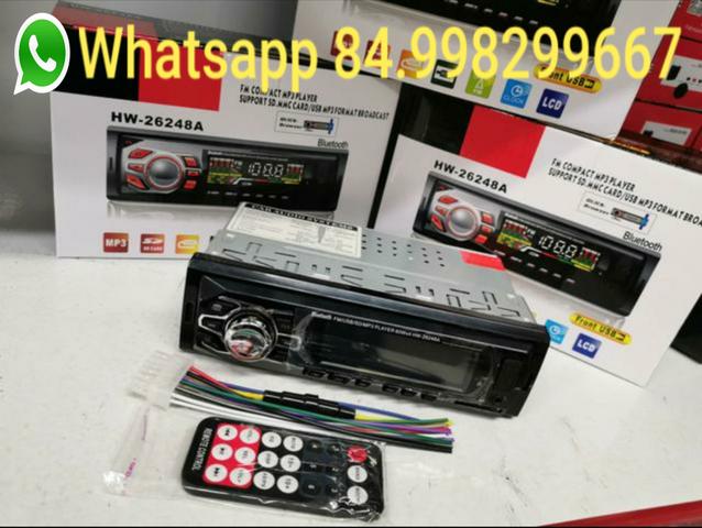 Som automotivo com radio fm mp3 player usb cartão sd
