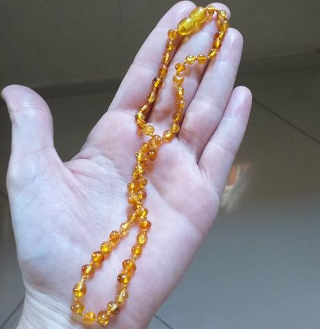 Colar de Âmbar para bebê, crianças