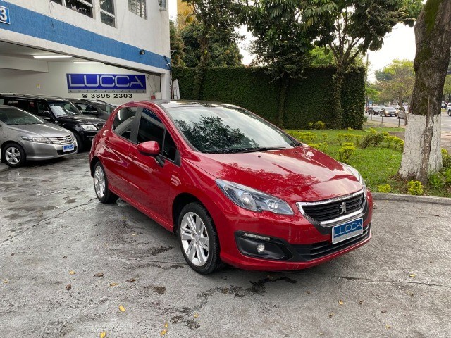 PEUGEOT 308 ALLURE 1.6 2016 VERMELHO FLEX COM TETO PANORÂMICO